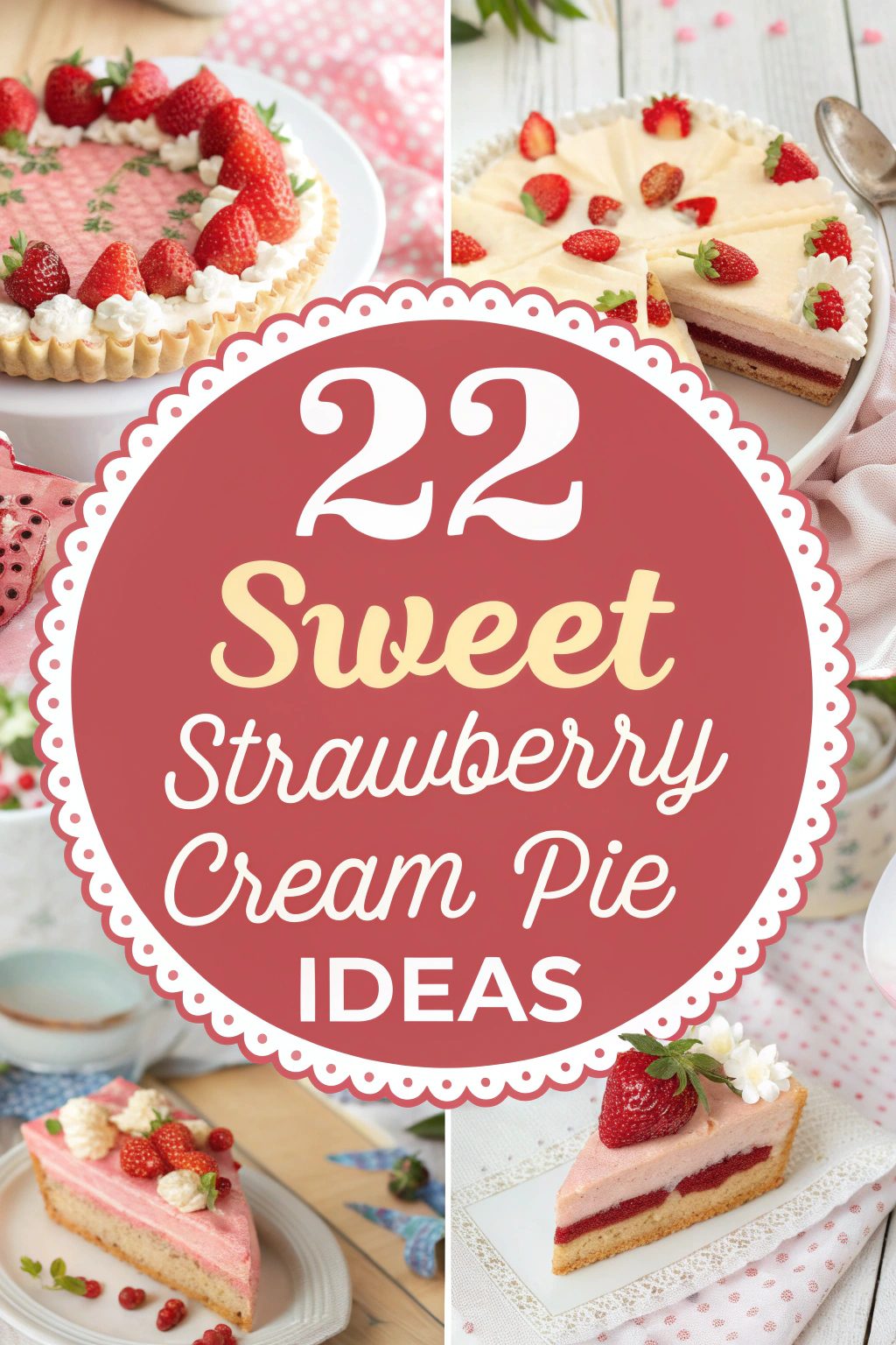22 Sweet Strawberry Cream Pie Ideas