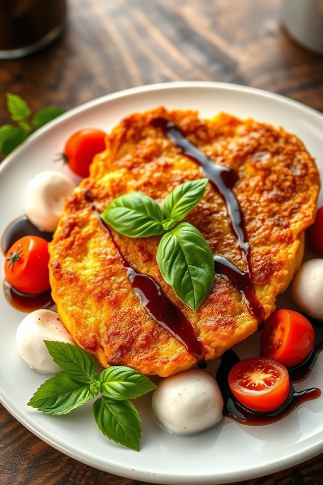 crispy caprese style schnitzel