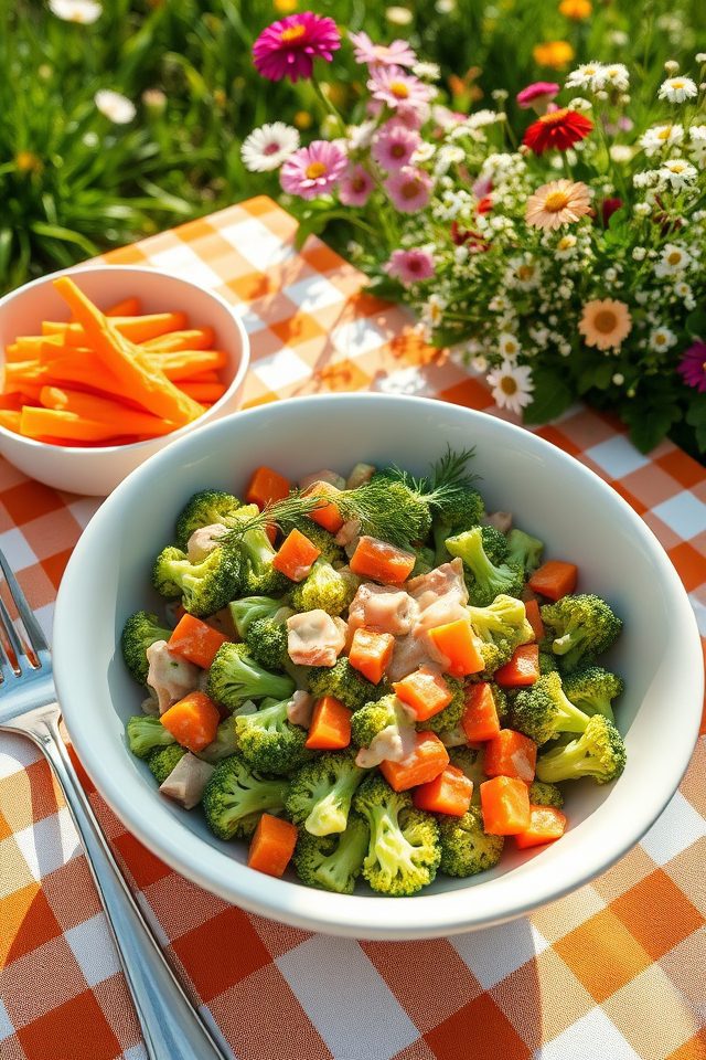 crispy creamy broccoli salad