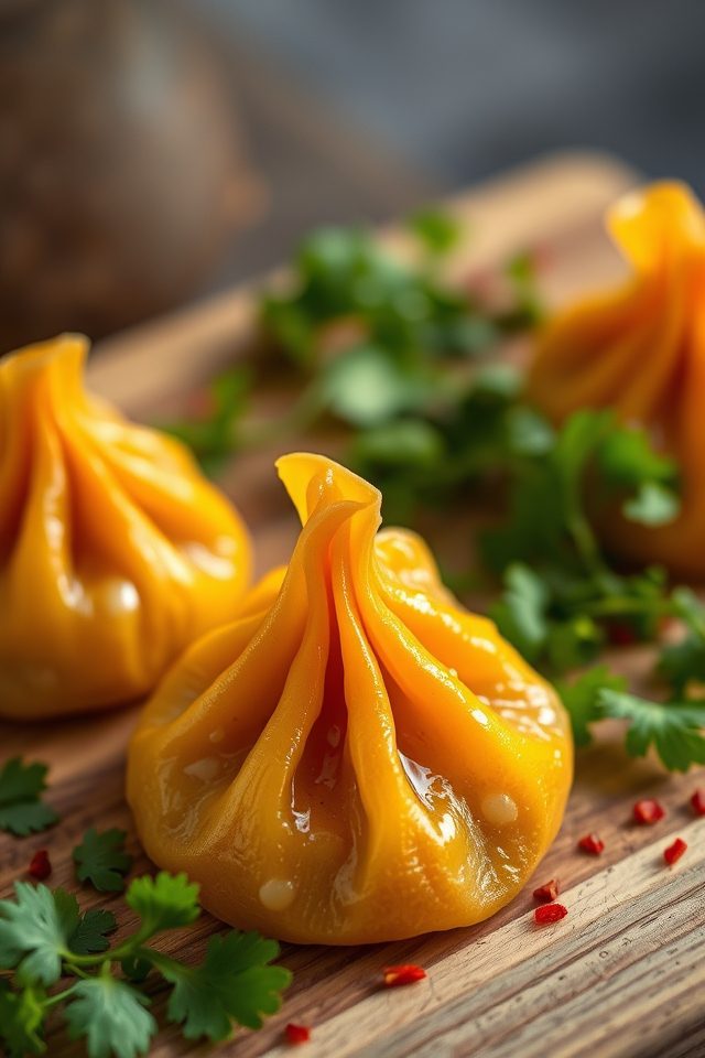 crispy sweet potato gyoza
