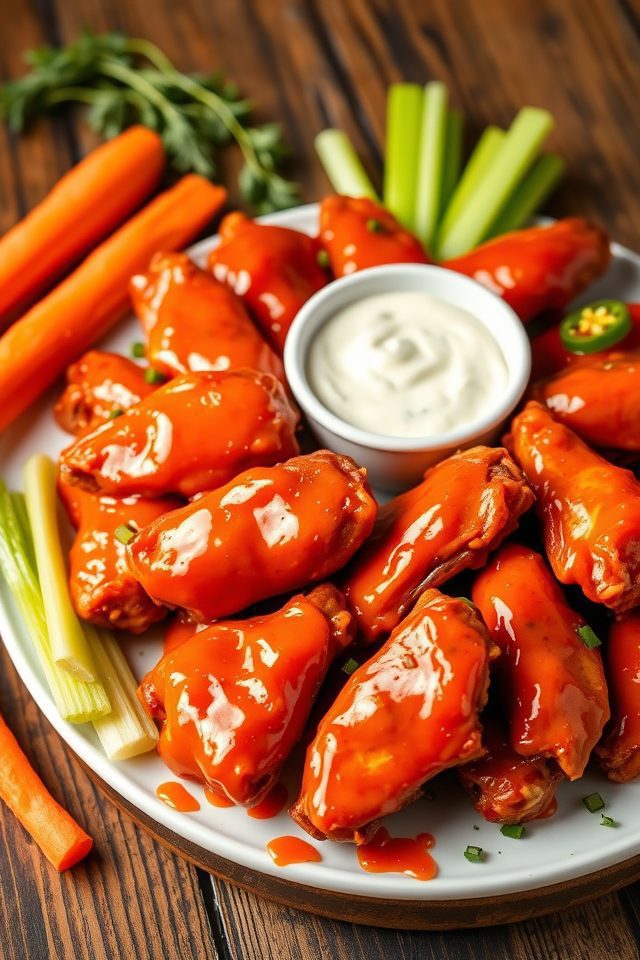 crispy wings with tangy sauce