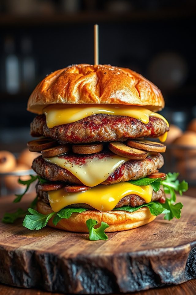 decadent fontina truffle burger
