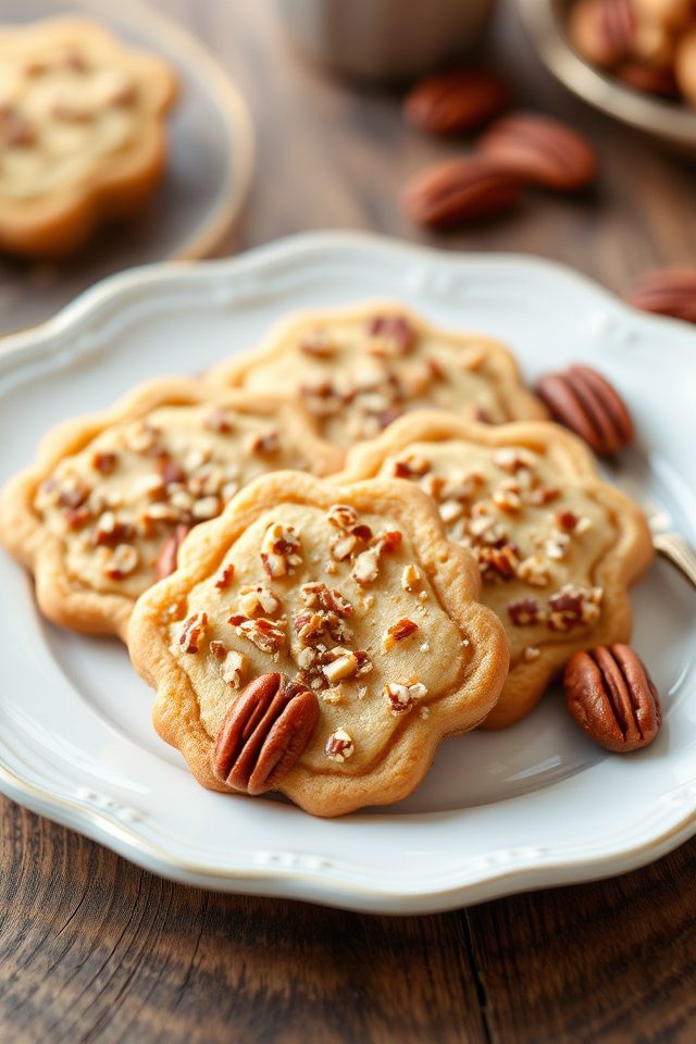delicate crispy pecan treats