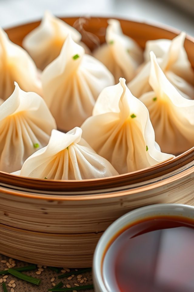 delicate shrimp chive dumplings