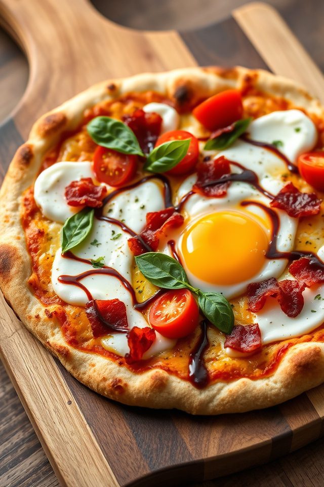 delicious breakfast pizza creation