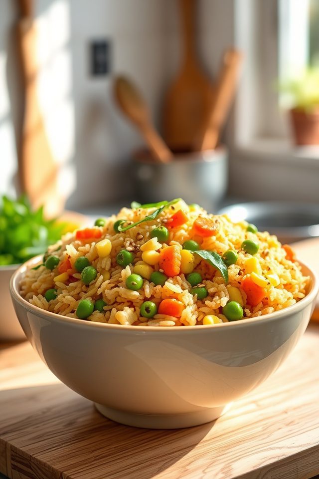 delicious vegetable stir fry rice