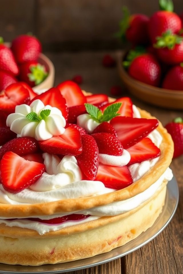 delightful strawberry cream pie