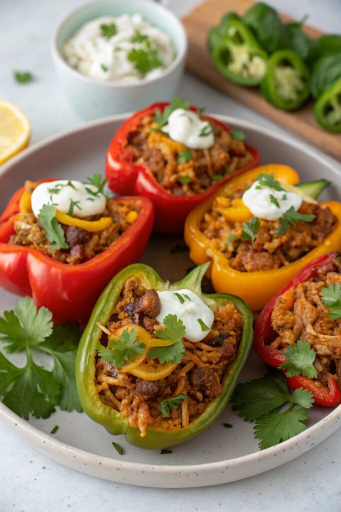 fajita chicken stuffed peppers