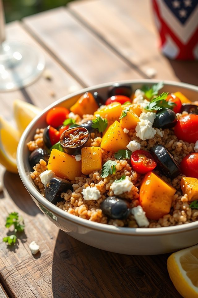 farro salad with vegetables