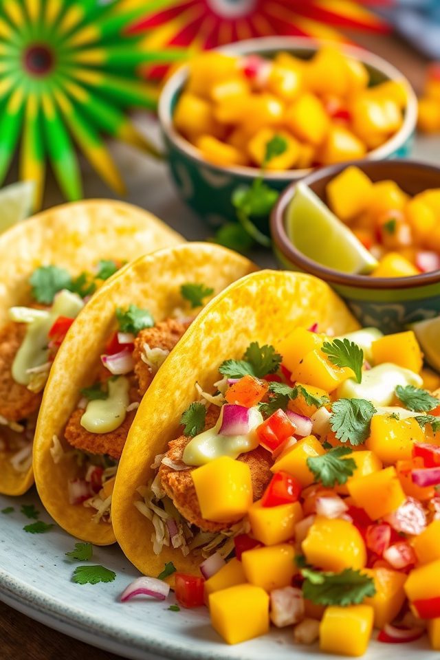 fish tacos with mango