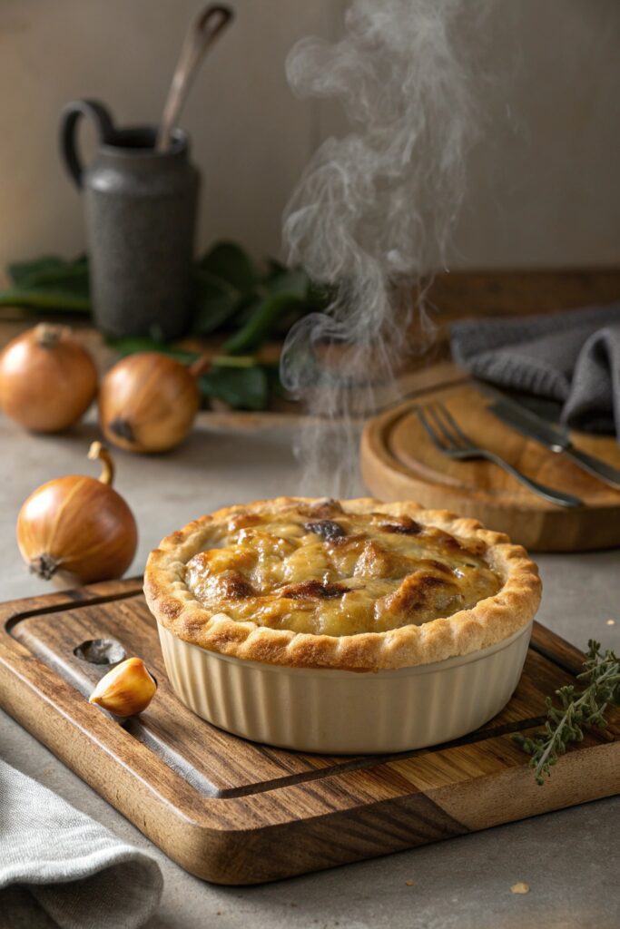 cheesy caramelized onion delight