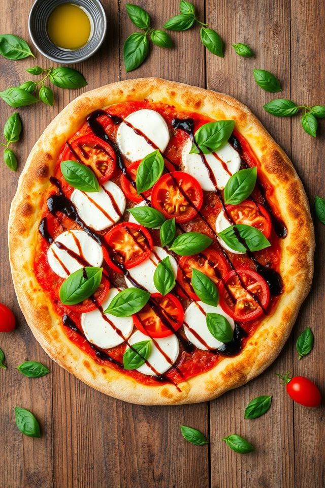 fresh flavorful caprese pizza