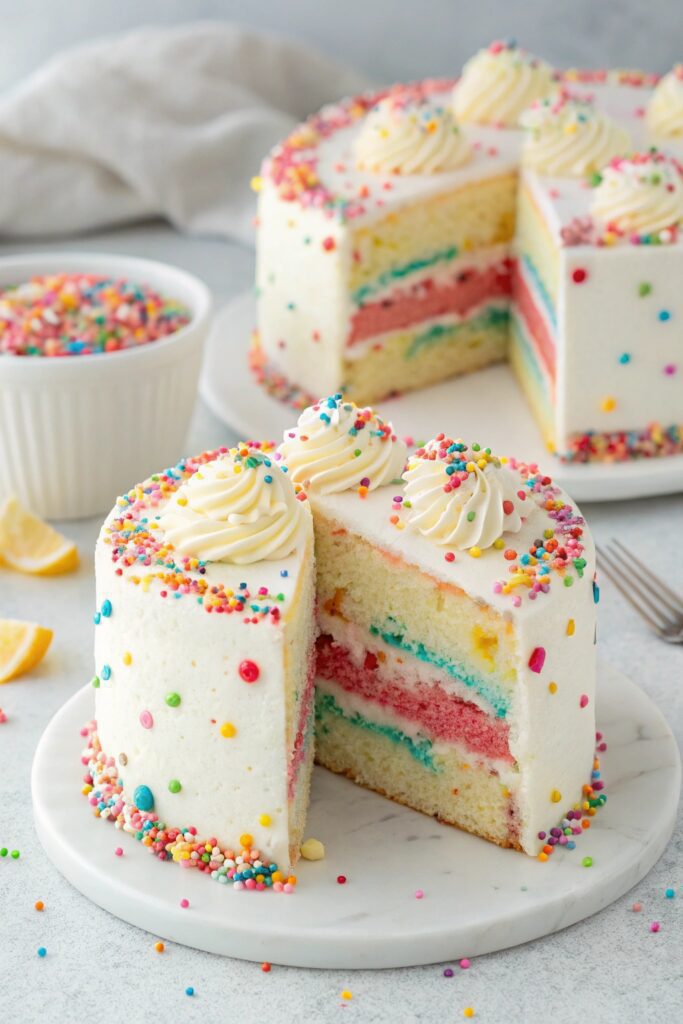 vibrant fluffy sprinkle filled delight