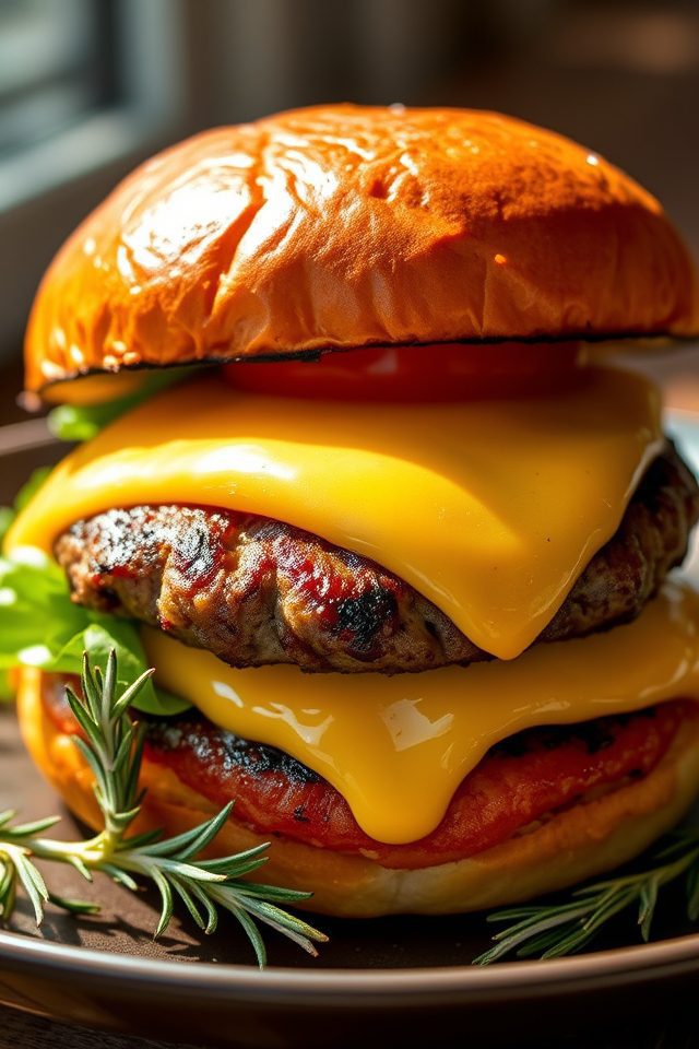 garlic herb infused burgers