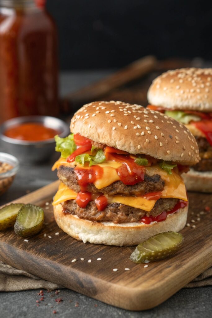 fiery ghost pepper burger