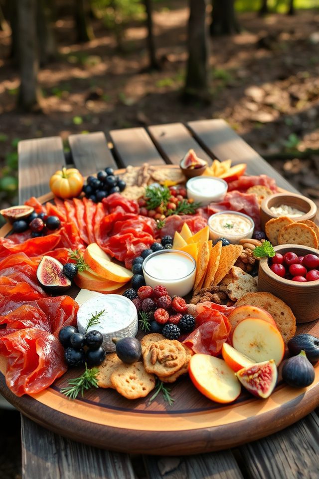 gourmet outdoor picnic board