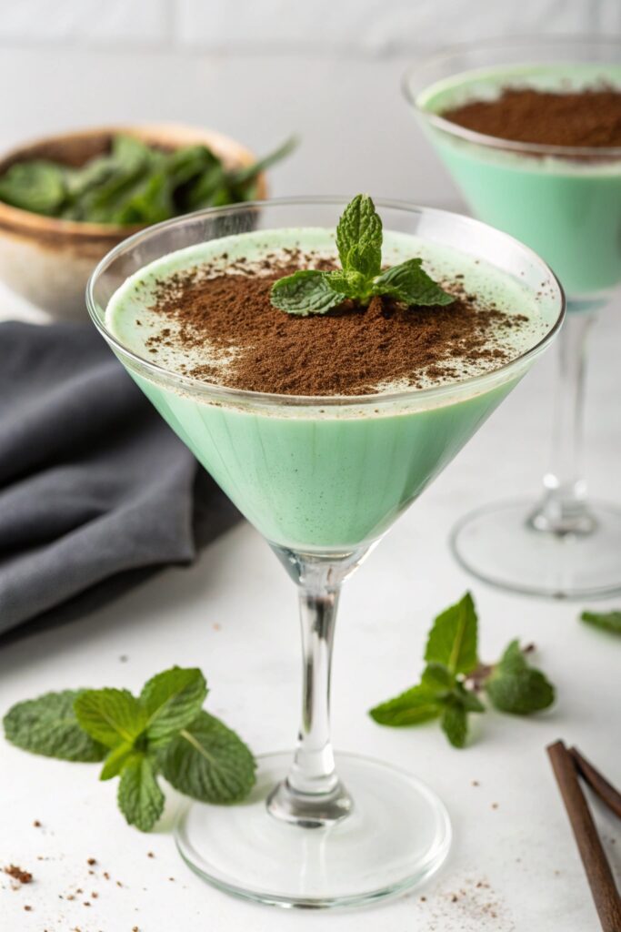 minty dessert cocktail delight
