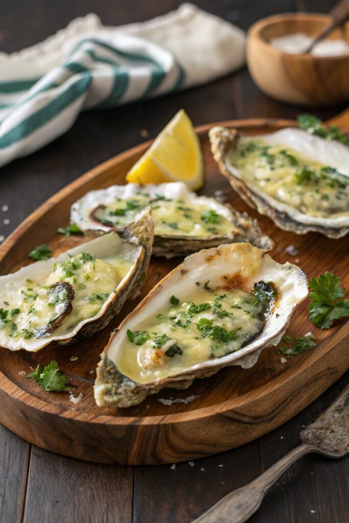 grilled oysters with herb butter