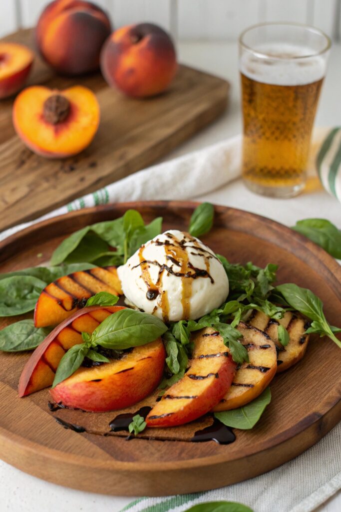 Grilled Peach and Burrata Salad