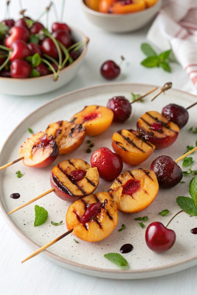 grilled fruit dessert skewers