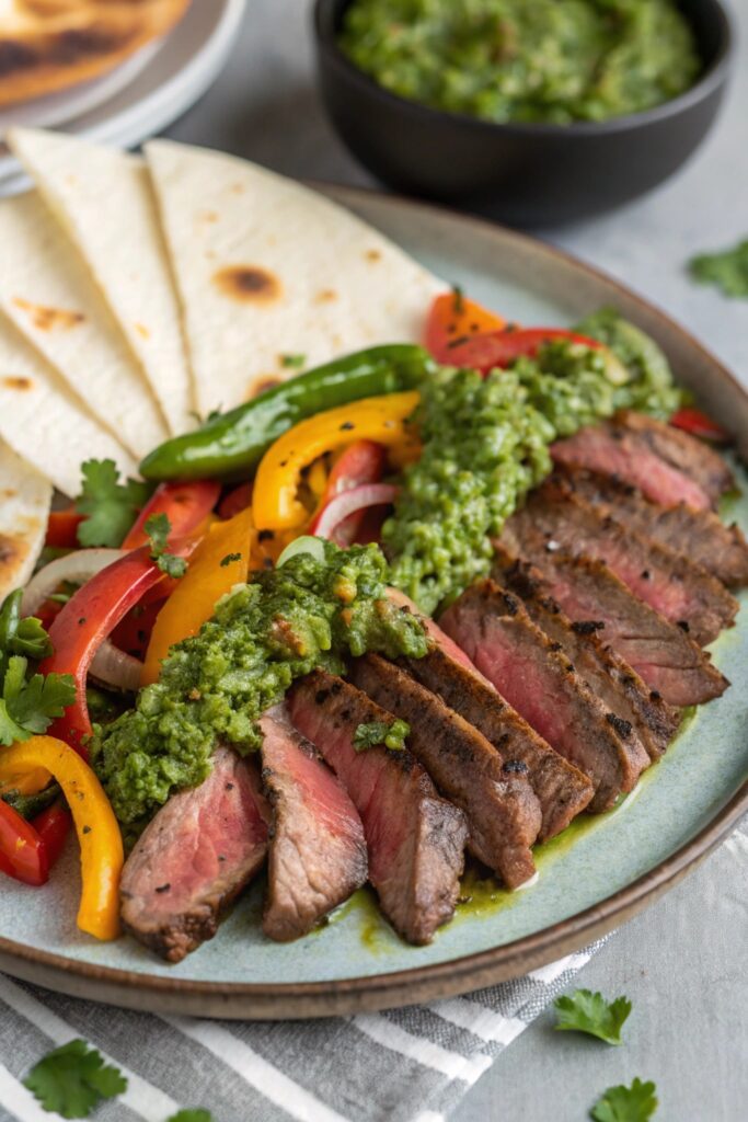 grilled steak fajitas delight
