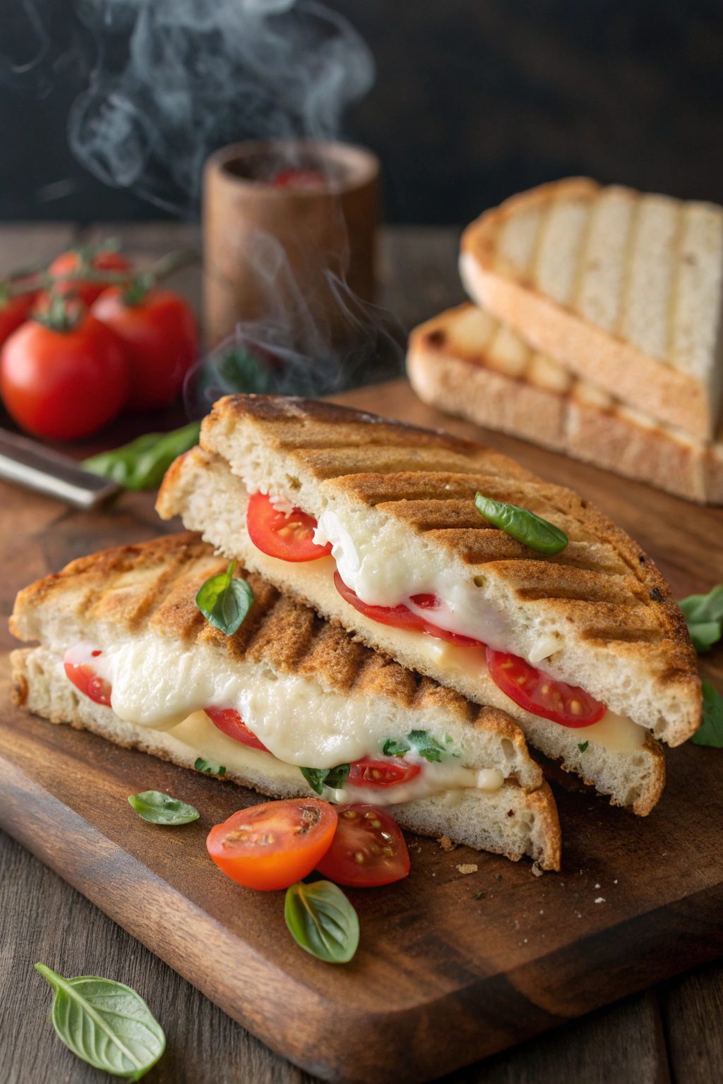 Grilled Tomato and Mozzarella Panini