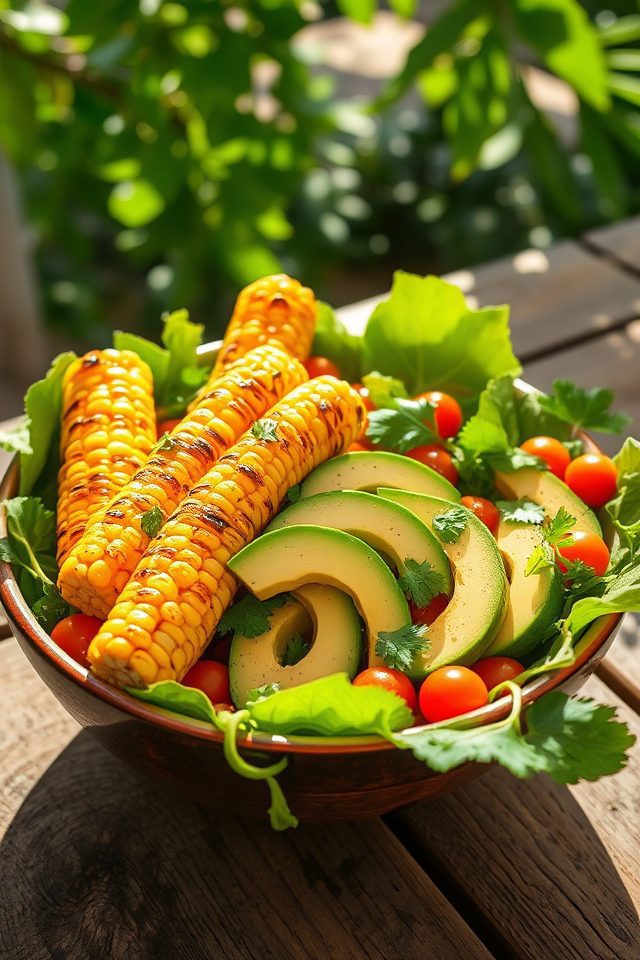 grilled corn avocado salad