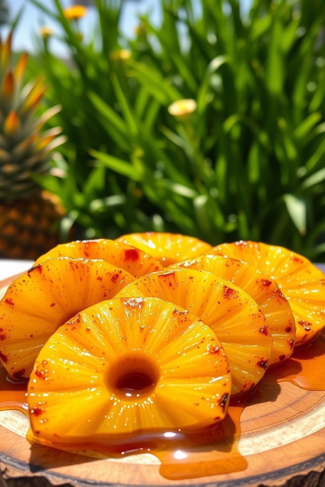 grilled pineapple with cinnamon