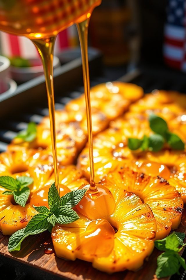 grilled pineapple with honey