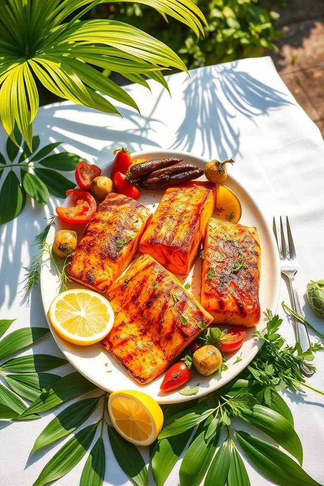 grilled salmon with marinade
