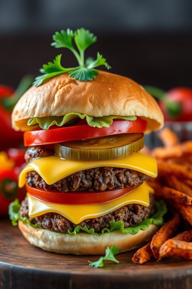 hearty veggie black bean burger