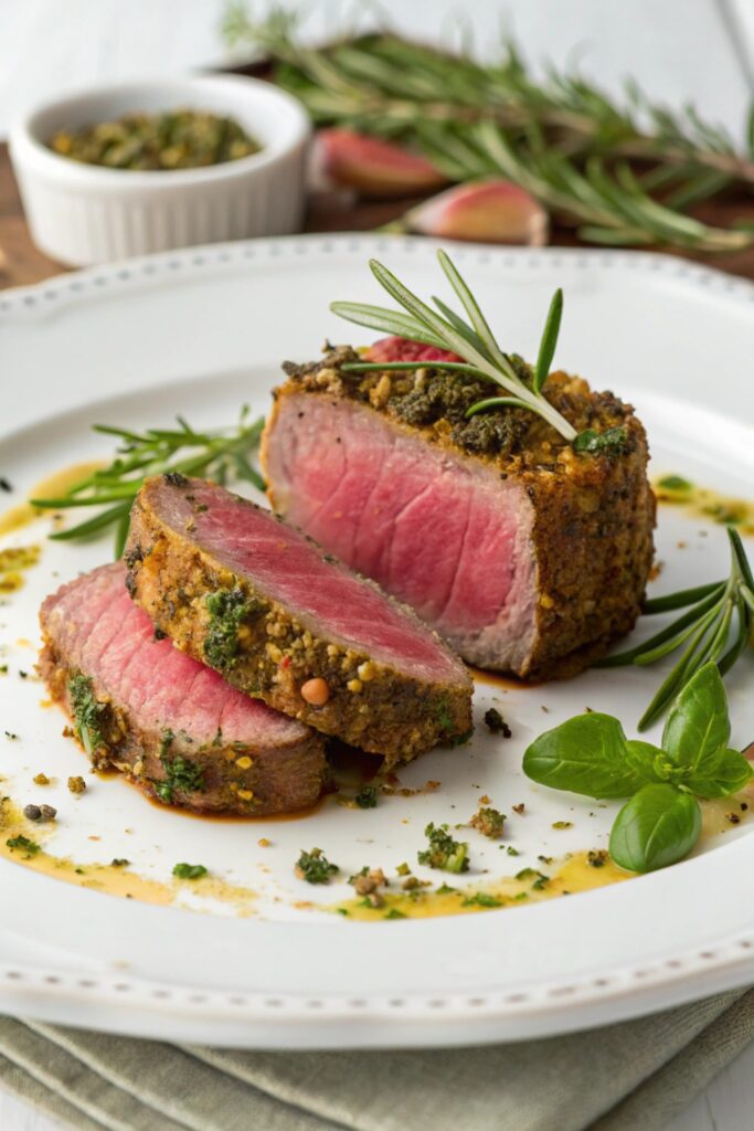 herb crusted filet mignon excellence