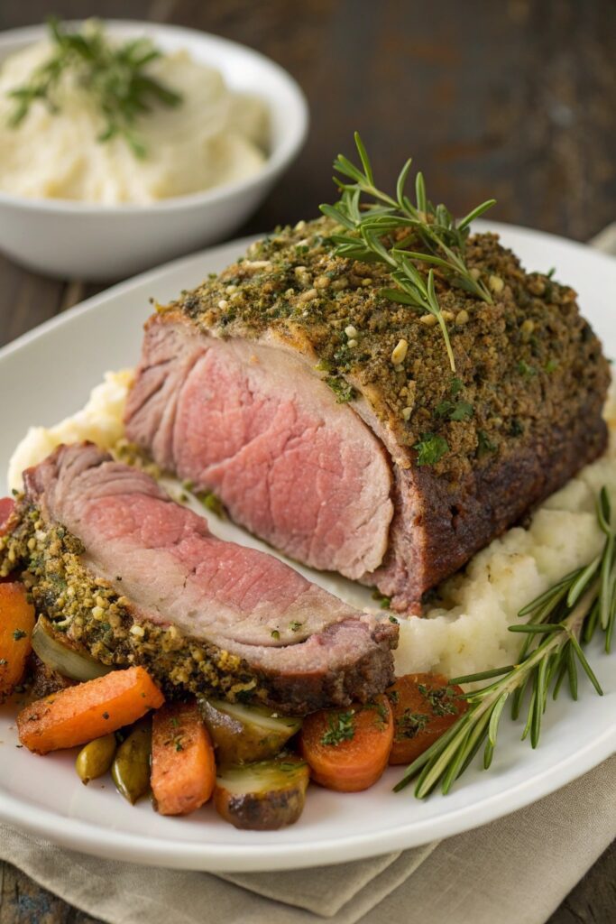 herb crusted prime rib roast