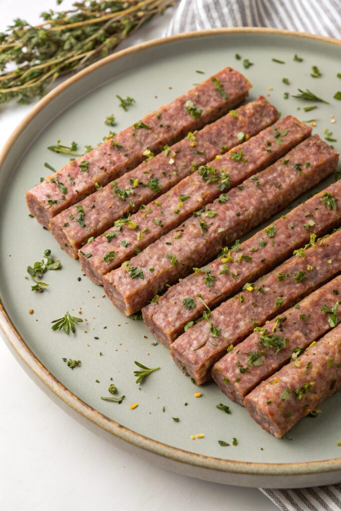 savory herbed lamb snack sticks