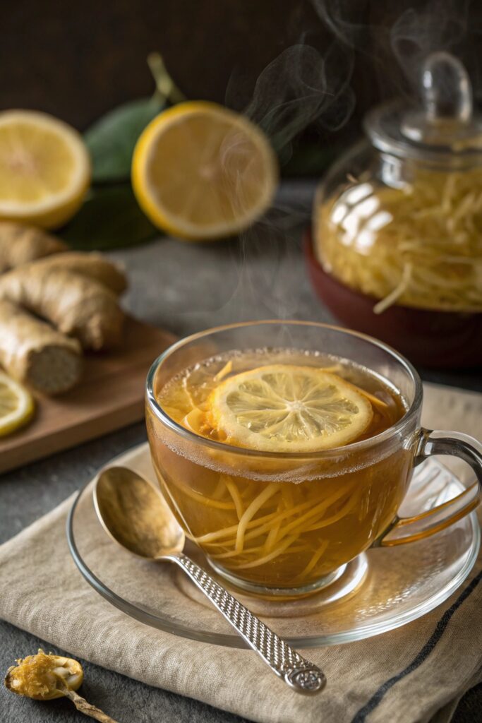 soothing ginger lemon tea