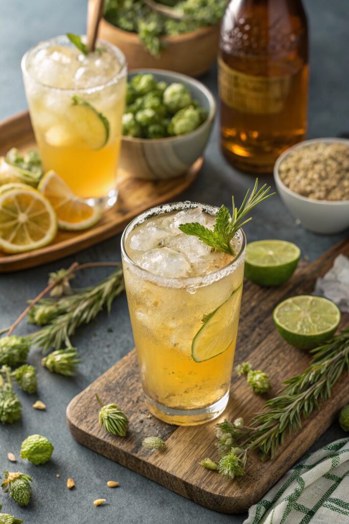 hoppy gin beer cocktail