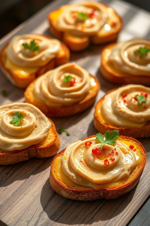 hummus cheese toast delight