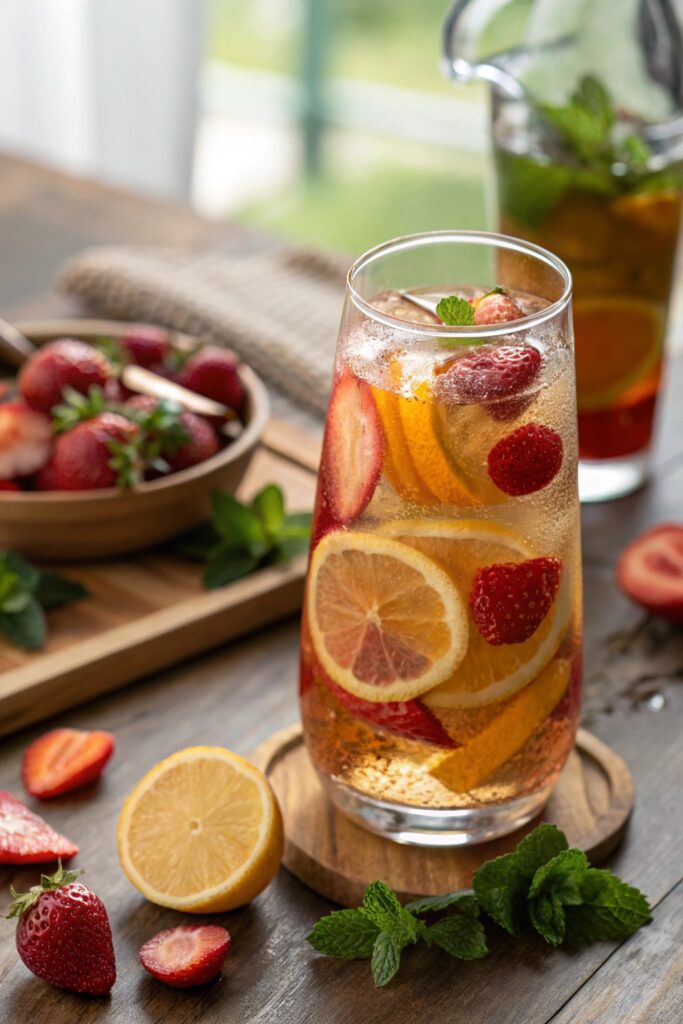 refreshing fruit infused iced tea