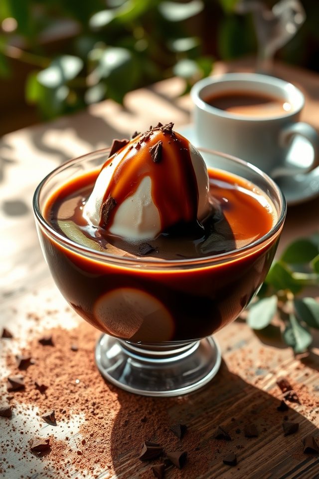 indulgent chocolate coffee dessert
