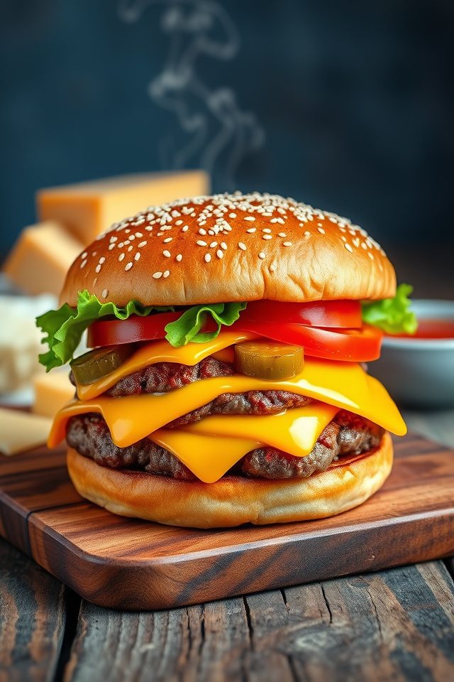 juicy cheesy classic burger