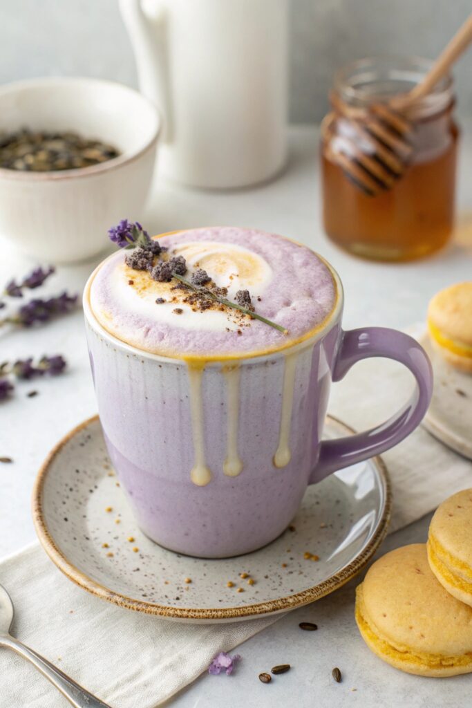 lavender infused honey espresso latte