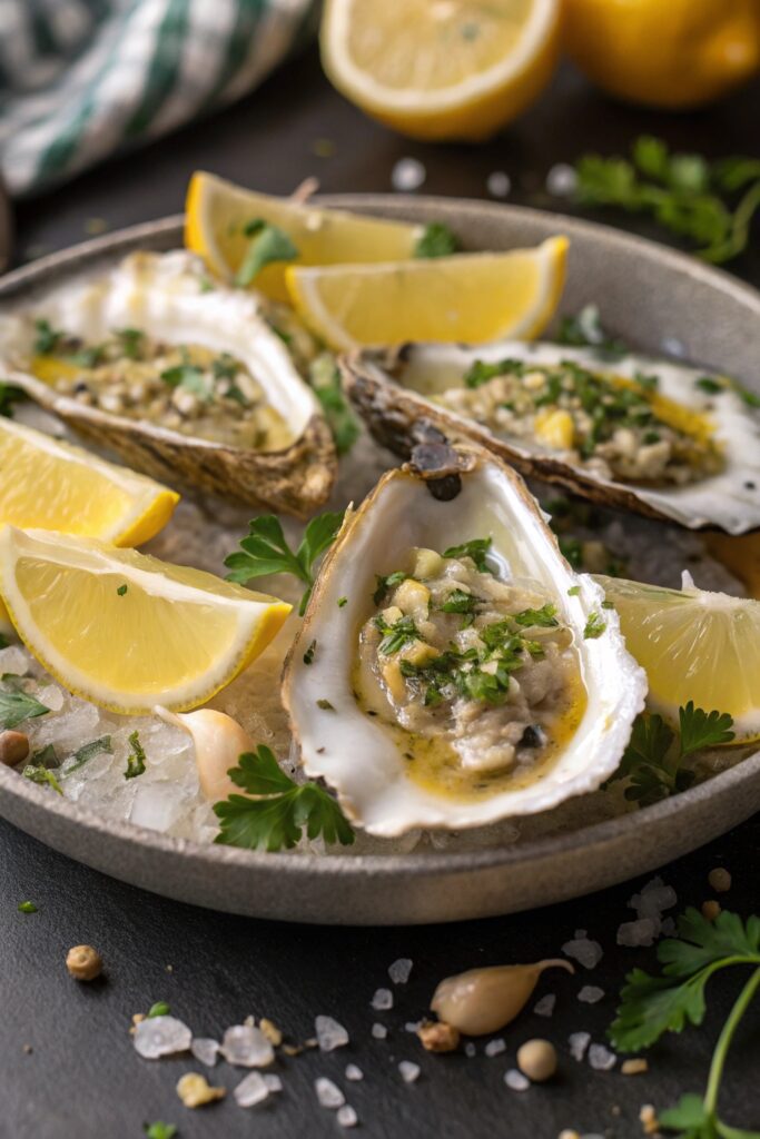 lemon garlic butter oysters