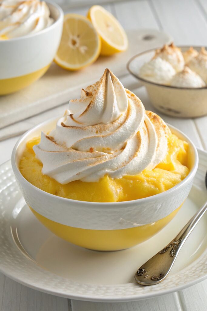 lemon custard with meringue