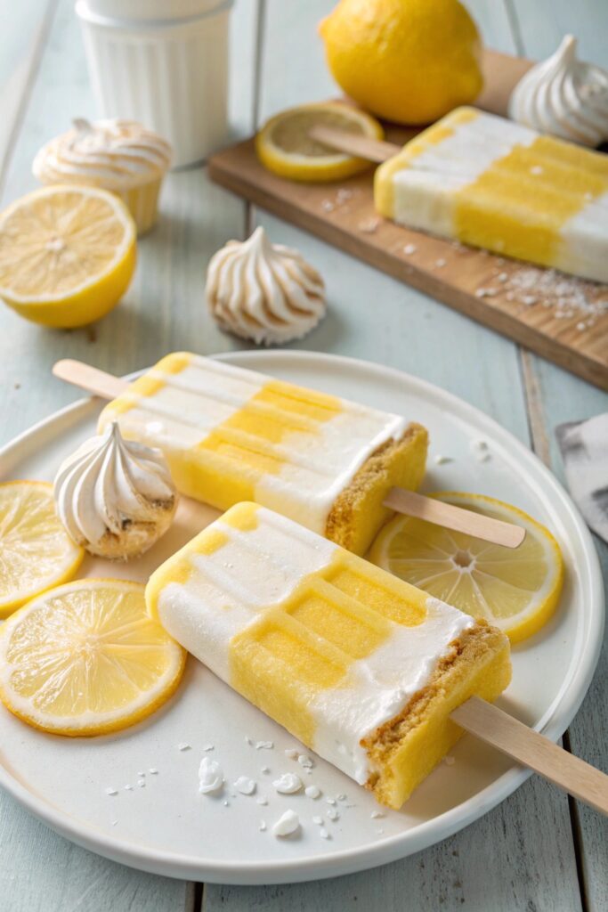 lemon meringue popsicle delight