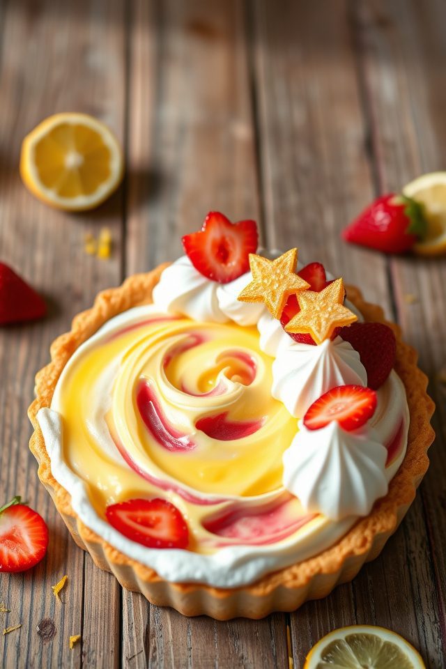 lemon strawberry cream pie
