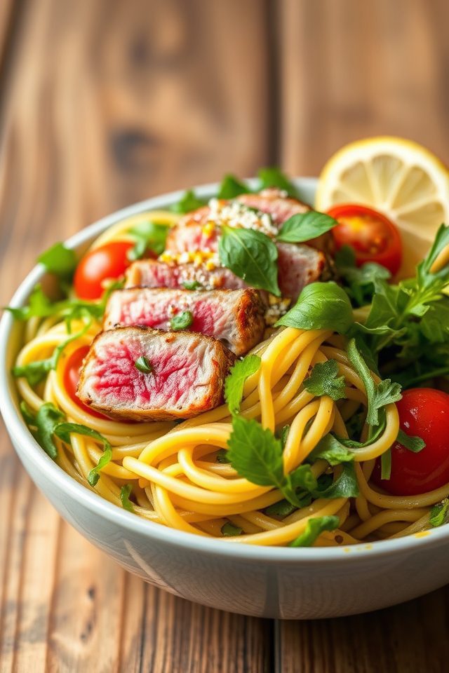 linguine salad with tuna