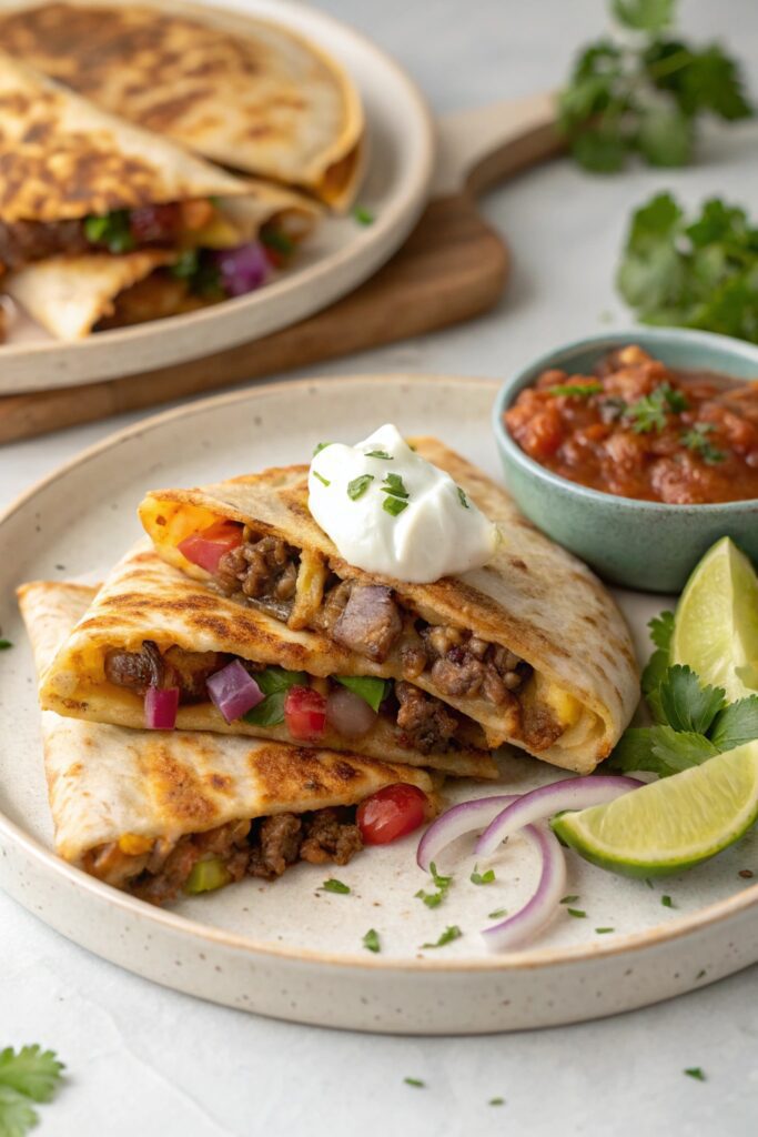 flavorful beef quesadilla delight