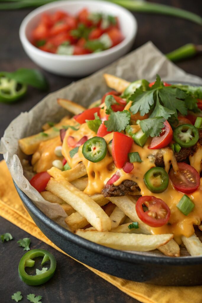 loaded savory nacho fries