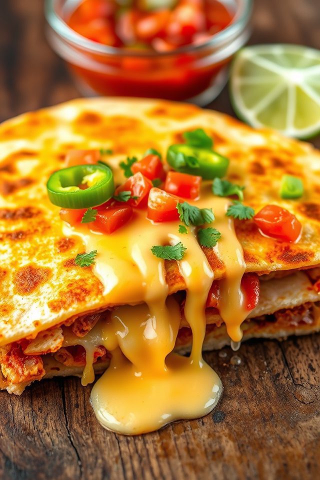 loaded nacho quesadilla delight