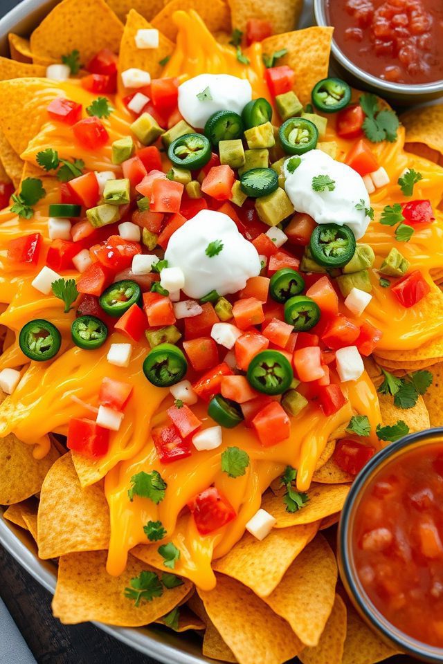 loaded nachos for sharing
